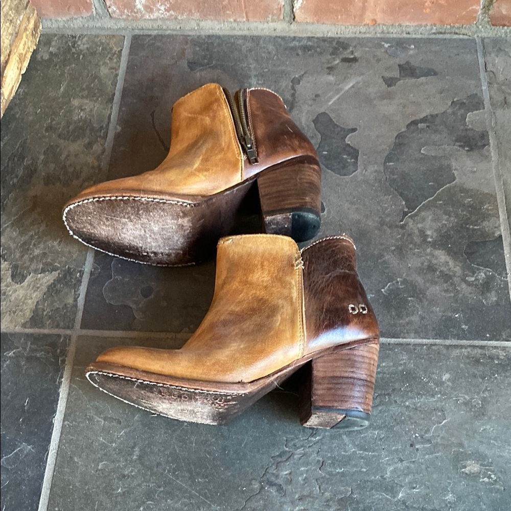 BED|STU Brown Leather Chelsea Ankle Boots